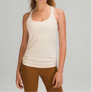 Lululemon Ebb to Street Shelf Bra Tank Top (White Opal, Size 8)